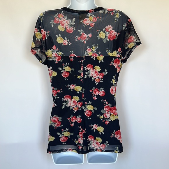 Love on Tap XL Navy Blue Floral Blouse - Picture 2 of 13